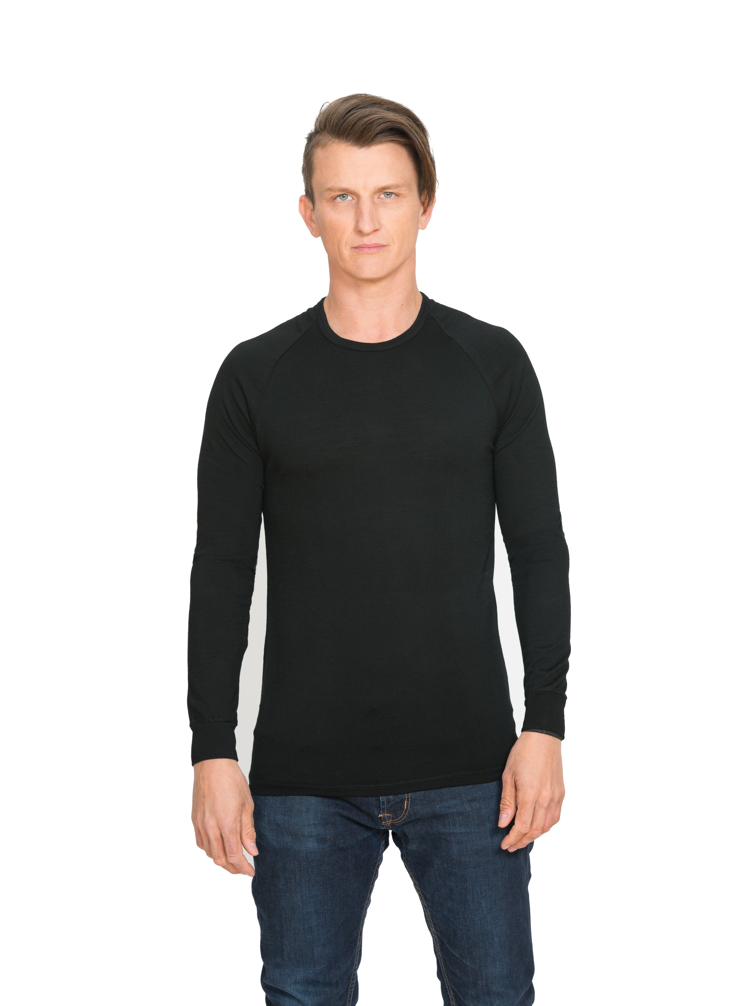 black long sleeve men